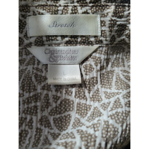 Christopher & Banks Abstract Print Blouse Size L Career Work Casual EUC - Picture 4 of 6